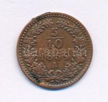 Ausztria 1859A 5/10kr Cu T:XF patina Austria 1859A 5/10 Kreuzer Cu C:XF patina