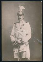 1914. febr. 14. Vilmos albán fejedelem (Wilhelm Friedrich Heinrich zu Wied herceg), ekkor még mint "jelölt az albán trónra" (egy héttel később, 1914. febr. 21-én lett de jure az Albán Fejedelmség uralkodója), korabeli sajtófotó, a hátoldalon feliratozva, 16x11 cm