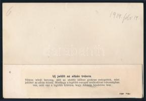 1914. febr. 14. Vilmos albán fejedelem (Wilhelm Friedrich Heinrich zu Wied herceg), ekkor még mint &...