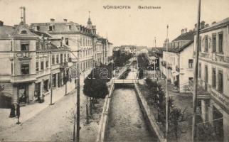 Wörishofen Bach street canal with Café and spa