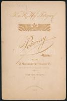 1915 Katonatiszt (Auer Károly) portréja, kabinetfotó Pokorny bécsi műterméből, feliratozva, 16,5x10,...