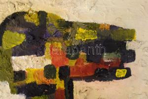 Mákos Margit (1952-): Paletta 3. Olaj, vegyes technika, farost, jelzett a hátoldalán. 68x46 cm