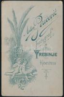 cca 1910-1915 Katonaportré, kabinetfotó Anton Pericevic (Trebinje, Bosznia) műterméből, díszes verzó...