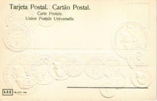 Bulgarien / Bulgaria, Set of coins, currency exchange chart, A.H.H. Emb. litho (lyukak / pinholes)