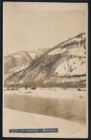 1917 Visó folyó, Kárpátok, Máramaros megye, Erdély, hátoldalon feliratozott fotó, 14×9 cm