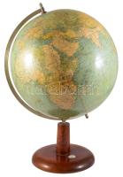 1938/1939 Gracklauger Welt Weg-Weiser, Dr. Sandro Limbach Leipzig földgömb, fa talapzatban, kopással, m: 52 cm