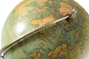 1938/1939 Gracklauger Welt Weg-Weiser, Dr. Sandro Limbach Leipzig földgömb, fa talapzatban, kopással...