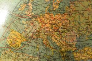 1938/1939 Gracklauger Welt Weg-Weiser, Dr. Sandro Limbach Leipzig földgömb, fa talapzatban, kopással...