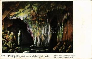 1913 Postojnska jama, Adelsberger Grotte; Pivka jama Dolenceva vrata / cave interior (EK)