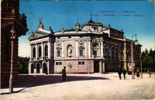 Ljubljana, Laibach; Dezelno Gledalisce / Landes-Theater / theatre (EK)