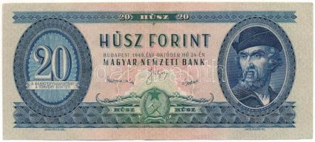 1949. 20Ft "C 078 065371" T:F szép papír Adamo F10