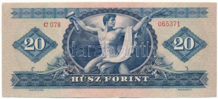 1949. 20Ft "C 078 065371" T:F szép papír
Adamo F10