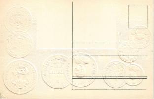 Deutsches Schutzgebiet, Ostafrika - Münzenkarte und Nationalflagge / Német Kelet-Afrika - Dombornyom...