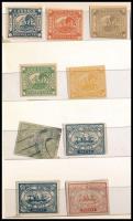 34 db régi bélyeg, köztük kézi érvénytelenítések, Egyházi Állam, Suez (garancia nélkül), Buenos Aire...