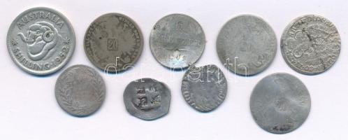 Vegyes 9db-os ezüst érmetétel, benne: Ausztrália, Ausztria, Magyarország T:vegyes Mixed, 9pcs silver coin lot, within: Australia, Austria, Hungary C:mixed