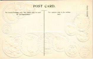 Grossbritanien und Irland. Münzenkarte mit Nationalflagge / Great Britain and Ireland - set of coins...