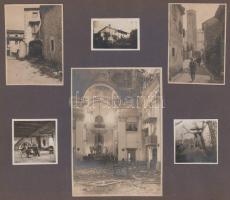 cca 1915-1918 I. világháborús felvételek az olasz frontról: osztrák-magyar ágyú, 30 és feles mozsár,...