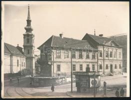 cca 1930-1940 Budapest, Tabán, Szarvas tér, trafik, fotó, 9×12 cm