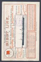 Bibby line hajótársaság Indiába és Ceylonba közlekedő postagőzöseinek információs füzete, térképek, tervrajzok, menetrend 30 oldal / Bibby Line information booklet with plans, maps of steamer company sailing to India