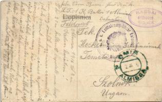 1916 Omis, Omisa; general view, boats. Ivan Franceschi Ivanov + feldpost