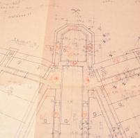 1987 Cseppkő utcai garzonház alapozási terve 100x60 cm