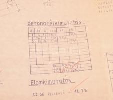 1987 Cseppkő utcai garzonház alapozási terve 100x60 cm