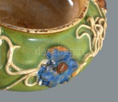 Fedeles edény. Dél-Alföld, cca 19. sz közepe, lepattanással, mázsérüléssel, 8x7 cm