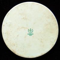 Hollóháza jubileumi porcelán plakett 50 éves Danuvia felirattal, aranyozott perem, szép állapotban é...