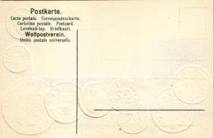 Italien. Münzenkarte und Handelsflagge / Italy - set of coins, currency exchange chart and flag. H.S...