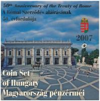 2007. 1Ft-100Ft (7xklf) forgalmi sor szettben,"A Római Szerződés aláírásának 50. évfordulója" + 50Ft "50 éves a Római Szerződés" T:PP kis patina Adamo FO41