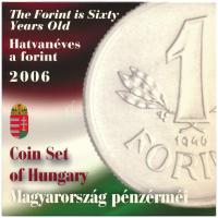 2006. 1Ft-100Ft (7xklf) forgalmi sor szettben + 1946. 1Ft Ag "Hatvanéves a Forint" utánveret proof kivitelben T:BU kis patina Adamo FO38.1