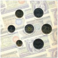 2006. 1Ft-100Ft (7xklf) forgalmi sor szettben + 1946. 1Ft Ag "Hatvanéves a Forint" utánver...