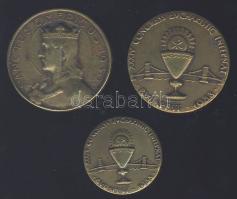 1930 "Szent Imre" Br kitűző T:2 + 1938 "Eucharisztikus kongresszus" 2klf méretű Br kitűző T:2