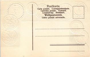 Tunis. Münzenkarte und Nationalflagge / Tunisian set of coins, currency exchange chart and flag. Emb...