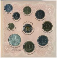 1998. 50f-200Ft (10xklf) "Magyarország pénzérméi" forgalmi sor, közte 1998. 200Ft Ag &quot...