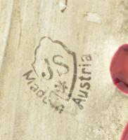 Osztrák porcelán kínáló, mitológiai jelenettel, Matricás, jelzett, hibátlan 17 cm