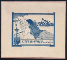 Rozsnyai/Rozsnyay Kálmán (1871-1948): Szepessi F. Fülöp könyve (szecessziós ex libris), 1892. Vonala...