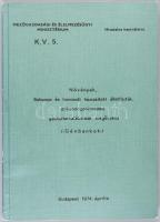 Növények, őshonos és honosult háziasított állatfajták, mikroorganizmusok géntartalékainak megőrzése (génbankok.) Bp., 1974, Mezőgazdasági és Élelmezésügyi Minisztérium, 83 p. Megjelent 1000 példányban. Kiadói papírkötés.