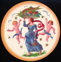 Stühmer litho címke, szép állapotban, d: 12 cm