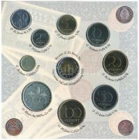 1997. 50f-200Ft (10xklf) "Magyarország pénzérméi" forgalmi sor dísztokban, közte 1997. 200...