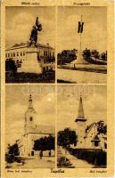 Tapolca, Hősök szobra, emlékmű, Országzászló, Római katolikus templom, Református templom (fa)