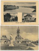 21 db MODERN magyar város képeslap (Képzőművészeti Alap, Művészeti Alkotások 50 és 60 filléres lapok) / 21 MODERN Hungarian town-view postcards