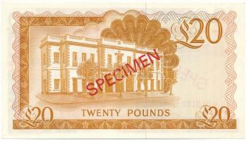 Gibraltár 1975. 20P "010139", piros "SPECIMEN (Minta)" bélyegzéssel T:UNC,AU
Gi...