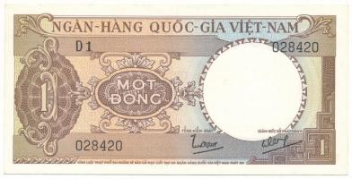 Vietnám / Dél-Vietnám DN (1964) 1D "N1 028420" T:XF Vietnam / South Vietnam ND (1964) 1 Dong "N1 028420" C:XF Krause P#15