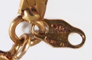 Arany (Au) kígyó pancer nyaklánc, 14k, jelzett, h: 48cm, nettó 11g