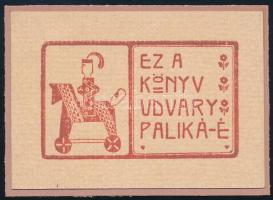 Rozsnyai/Rozsnyay Kálmán (1871-1948): Ez a könyv Udvary Paliká-é (szecessziós ex libris), 1903 körül...