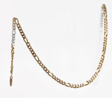 Arany (Au) figaro 5+1 szemű nyaklánc, 14 karátos, jelzett, h: 49 cm, nettó 29,5g