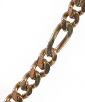 Arany (Au) figaro 5+1 szemű nyaklánc, 14 karátos, jelzett, h: 49 cm, nettó 29,5g