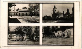 1941 Horgos, részletek, templom, Bata üzlet / multi-view postcard with church, shop (EK)