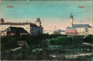1911 Zombor, Sombor; látkép / general view (kis szakadás / small tear)
